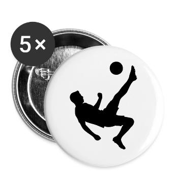 Footballer Jersey Coat of Arms Building Block - Buttons large 2.2''/56 mm (5-pack) - white - Front