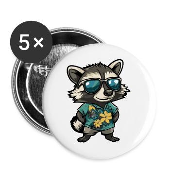 Fête des bandes laveurs - Lot de 5 grands badges (56 mm) - blanc - Devant