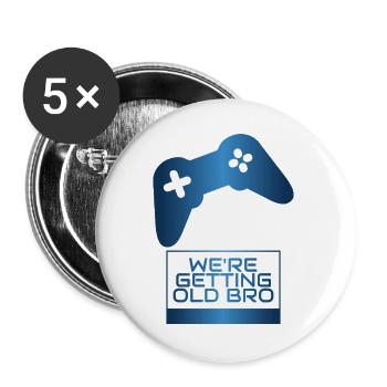 We're getting older, Brother Manette - Buttons large 2.2''/56 mm (5-pack) - white - Front