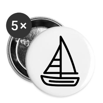 Boot - Buttons groß 56 mm (5er Pack) - Weiß - Vorne
