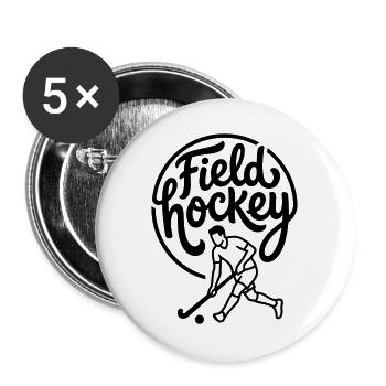 Hockey - Buttons large 2.2''/56 mm (5-pack) - white - Front