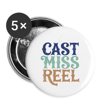 Besetzung: Miss Reel Retro Peach - Buttons groß 56 mm (5er Pack) - Weiß - Vorne