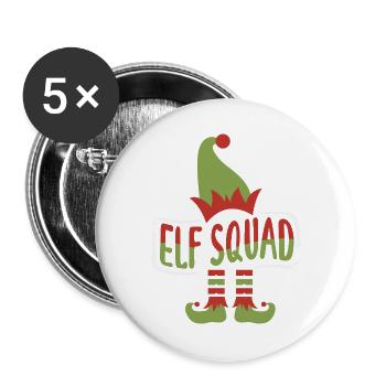 Drôle de t-shirt de Noël cadeau de Noël - Lot de 5 grands badges (56 mm) - blanc - Devant