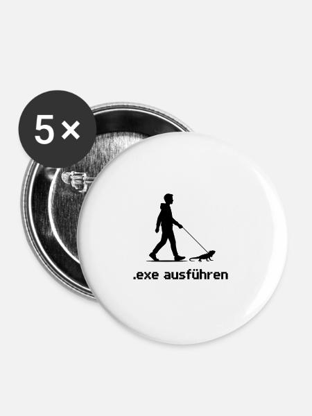 .exe ausführen ADMIN - Buttons groß 56 mm (5er Pack) - Weiß