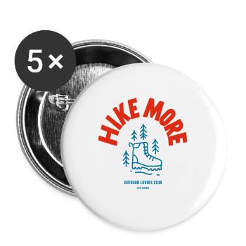 Marchez plus - Lot de 5 grands badges (56 mm) - blanc - Devant