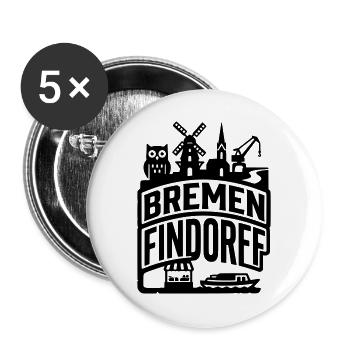 Bremen Findorff – Home & District - Buttons large 2.2''/56 mm (5-pack) - white - Front