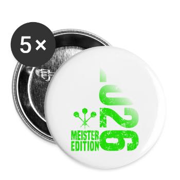 Champion de fléchettes 2026 maillot de Kreisliga vert blanc - Lot de 5 grands badges (56 mm) - blanc - Devant