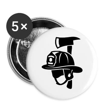 Frontal Firefighter Helmet Logo - Buttons large 2.2''/56 mm (5-pack) - white - Front