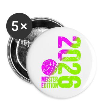Basketball Champion Shirt 2026, lime Pink - Buttons large 2.2''/56 mm (5-pack) - white - Front