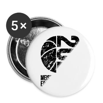 Basketball Master Shirt 2026, black and white - Buttons large 2.2''/56 mm (5-pack) - white - Front