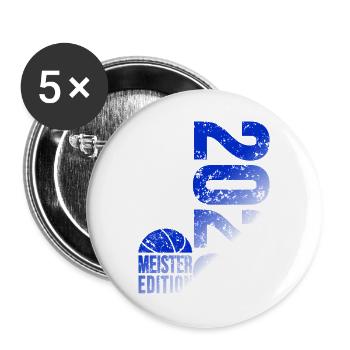 Basketball Master Shirt 2026, blue white - Buttons large 2.2''/56 mm (5-pack) - white - Front
