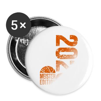 Basketball Champion Shirt 2026, Orange White - Buttons large 2.2''/56 mm (5-pack) - white - Front