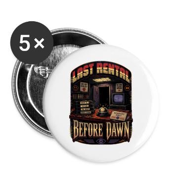 Last Rental Before Dawn - Buttons large 2.2''/56 mm (5-pack) - white - Front