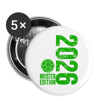 Handball Champion Shirt 2026, Green, green Edition - Buttons large 2.2''/56 mm (5-pack) - white - Front