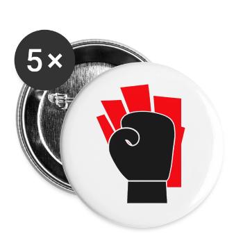 Pure fighting spirit - Buttons large 2.2''/56 mm (5-pack) - white - Front