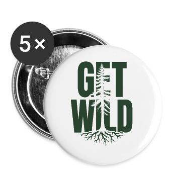 Outdoor Adventure - Get Wild - Buttons large 2.2''/56 mm (5-pack) - white - Front