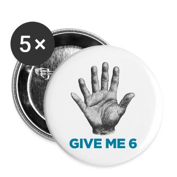DONNE-MOI 6 - Lot de 5 grands badges (56 mm) - blanc - Devant