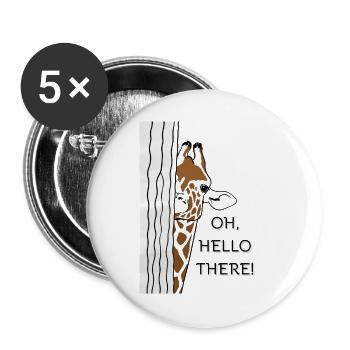 OH,HELLO THERE Giraffe - Buttons large 2.2''/56 mm (5-pack) - white - Front