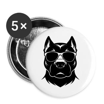 Pitbull Sunglasses - Buttons large 2.2''/56 mm (5-pack) - white - Front