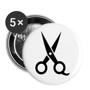 Schere - Buttons groß 56 mm (5er Pack) - Weiß - Vorne