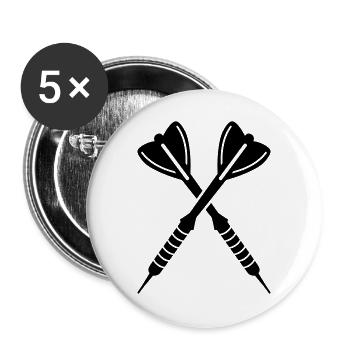 Dartpfeile - Buttons groß 56 mm (5er Pack) - Weiß - Vorne