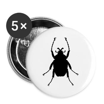 Afrikanischer Goliathkäfer - Buttons groß 56 mm (5er Pack) - Weiß - Vorne