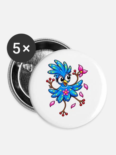 Käthe Knospe - Buttons groß 56 mm (5er Pack) - Weiß