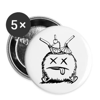 ​Das Opfer der Happy Hour - Buttons groß 56 mm (5er Pack) - Weiß - Vorne