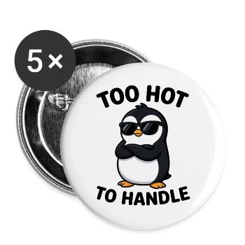Pinguin Too Hot To Handle Sonnenbrille - Buttons groß 56 mm (5er Pack) - Weiß - Vorne