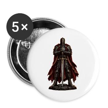 Ritter der Dunkelroten Klinge - Buttons groß 56 mm (5er Pack) - Weiß - Vorne