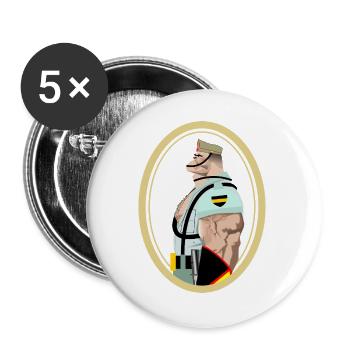 Legion - Buttons groß 56 mm (5er Pack) - Weiß - Vorne