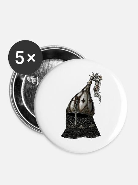 Gotische Nekromanten-Kiefernzapfen - Buttons groß 56 mm (5er Pack) - Weiß