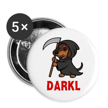 DARKL - Buttons groß 56 mm (5er Pack) - Weiß - Vorne
