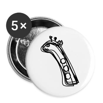 Giraffe handgezeichnet - Buttons groß 56 mm (5er Pack) - Weiß - Vorne
