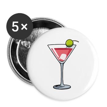 Pornstar - Buttons groß 56 mm (5er Pack) - Weiß - Vorne
