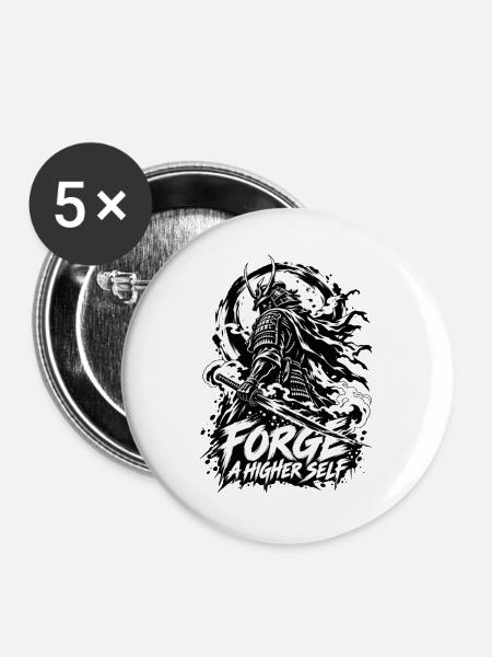 Schmiede dein Höheres Selbst - Buttons groß 56 mm (5er Pack) - Weiß