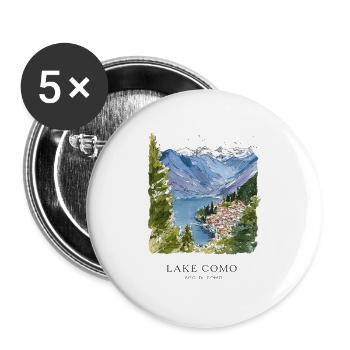 Comer See - Buttons groß 56 mm (5er Pack) - Weiß - Vorne