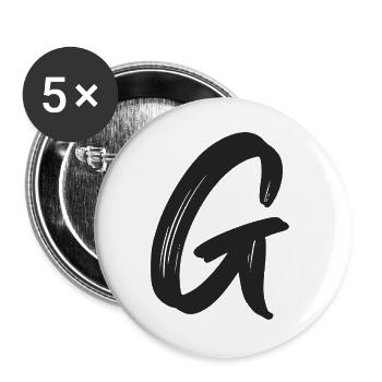 G - Buttons groß 56 mm (5er Pack) - Weiß - Vorne