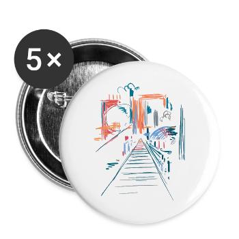 Landschaft Architektur Abstrakt - Buttons groß 56 mm (5er Pack) - Weiß - Vorne
