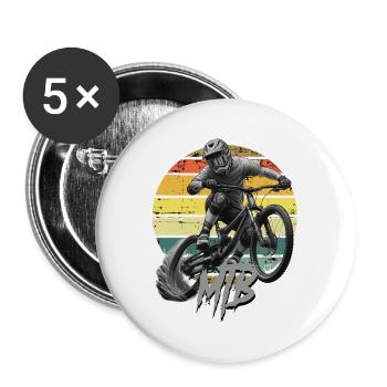 MTB - Buttons groß 56 mm (5er Pack) - Weiß - Vorne