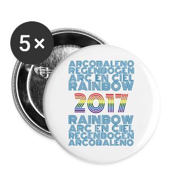 Rainbow 2017 - Buttons groß 56 mm (5er Pack) - Weiß - Vorne