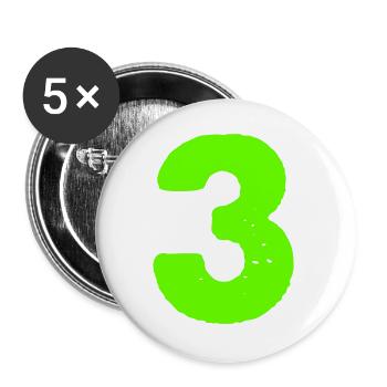 3 - Buttons groß 56 mm (5er Pack) - Weiß - Vorne