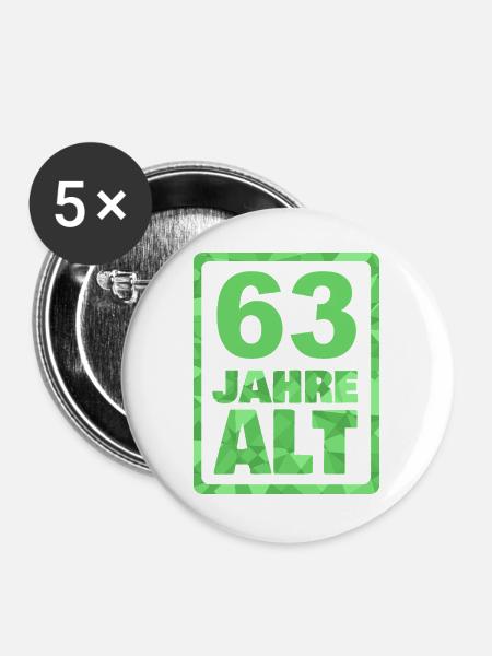 63 - Buttons groß 56 mm (5er Pack) - Weiß