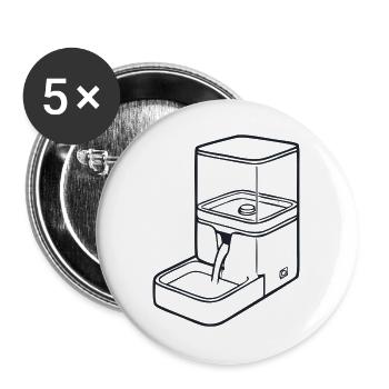 Trinkbrunnen Haustier Icon - Buttons groß 56 mm (5er Pack) - Weiß - Vorne
