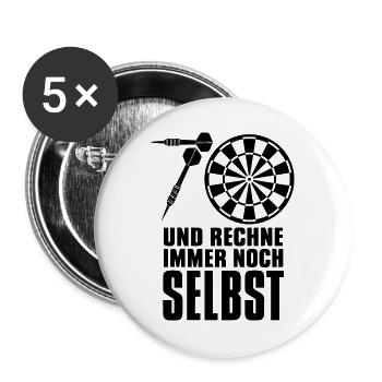 Opa 70 Jahre Darts – Geschenk für Dartspieler - Buttons groß 56 mm (5er Pack) - Weiß - Vorne