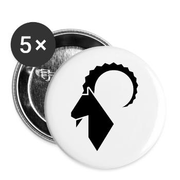 Biohof Gunz 3 - Buttons groß 56 mm (5er Pack) - Weiß - Vorne