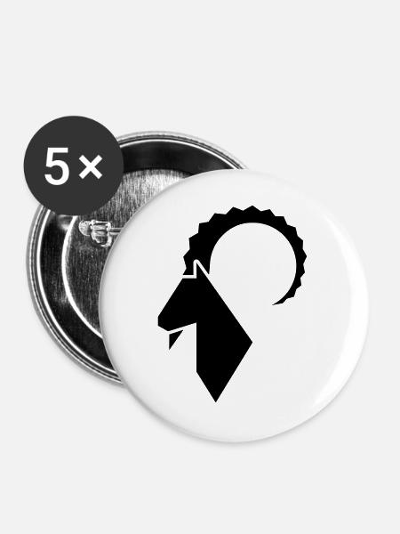 Biohof Gunz 3 - Buttons groß 56 mm (5er Pack) - Weiß