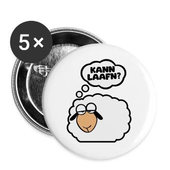 Schlafschaf - Buttons groß 56 mm (5er Pack) - Weiß - Vorne