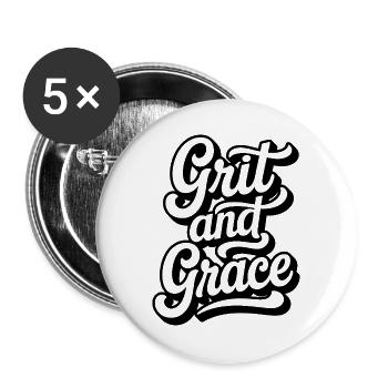 Grit_and_Grace - Buttons groß 56 mm (5er Pack) - Weiß - Vorne