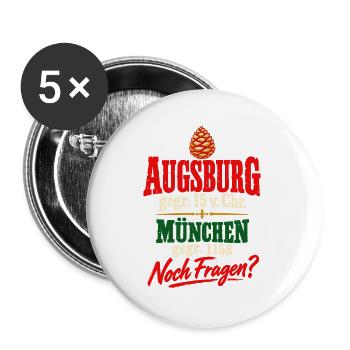 Augsburg 15 v Chr München 1158 - Buttons groß 56 mm (5er Pack) - Weiß - Vorne